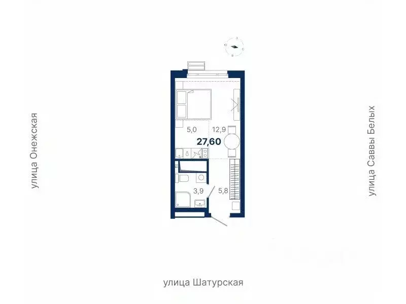 Студия Свердловская область, Екатеринбург ул. Шатурская (27.6 м) - Фото 0