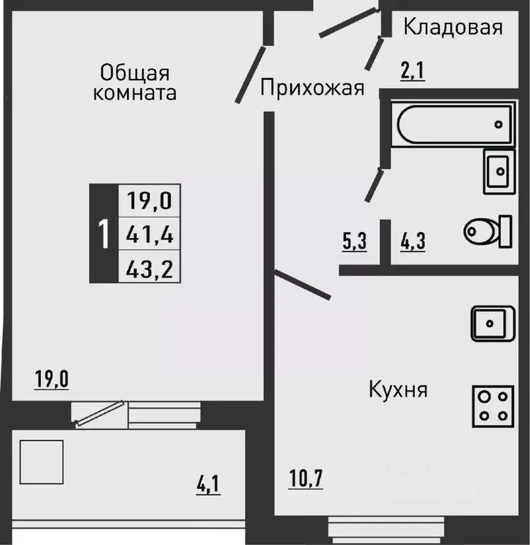 1-к кв. Орловская область, Орловский район, д. Жилина ул. Садовая, 2к2 ... - Фото 0