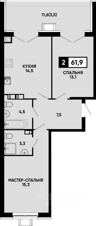 2-к кв. Ставропольский край, Кисловодск Моя Легенда жилой комплекс ... - Фото 0