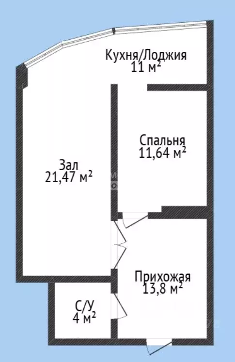 2-к кв. Дагестан, Каспийск просп. Акулиничева, 4 (62.0 м) - Фото 2