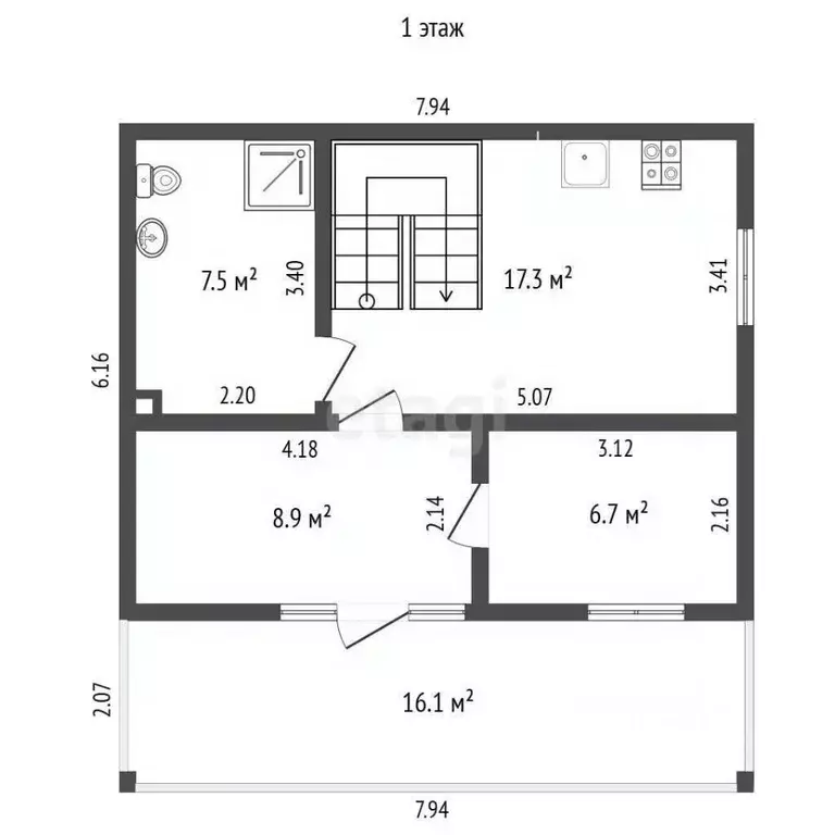 Дом в Воронежская область, Борисоглебск Юбилейная ул., 152 (127 м) - Фото 2