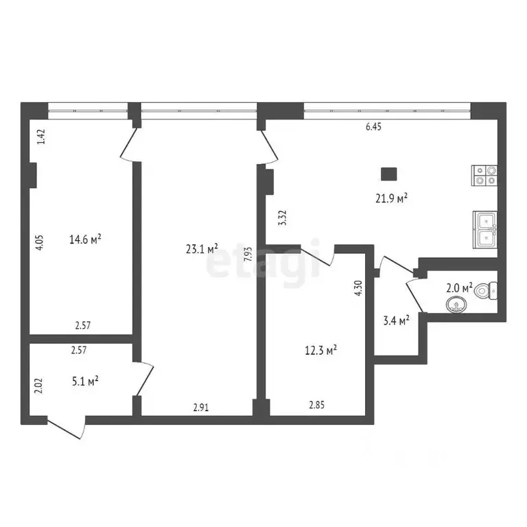 3-к кв. Крым, Ялта ш. Южнобережное, 30 (75.2 м) - Фото 1