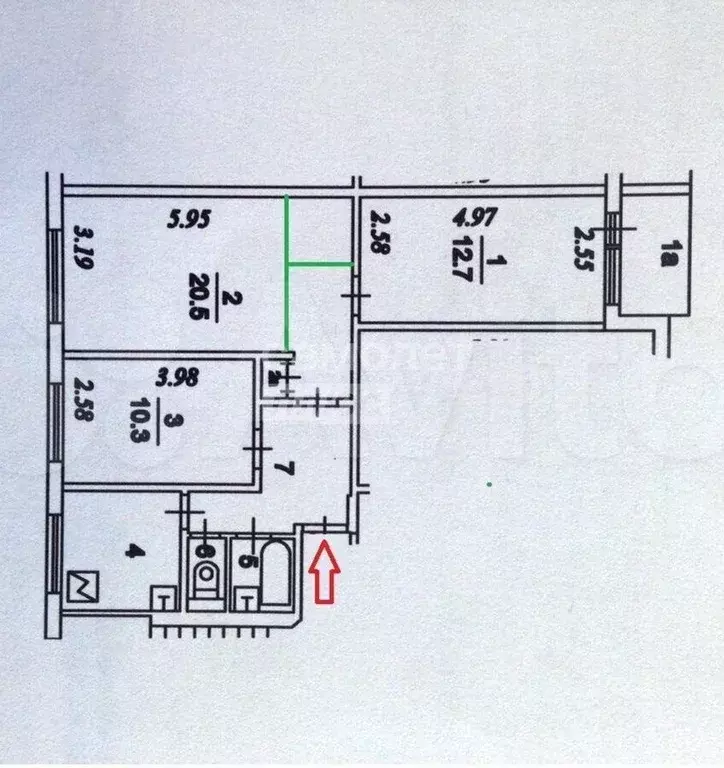 3-к кв. Москва ул. Генерала Тюленева, 31 (59.4 м) - Фото 1