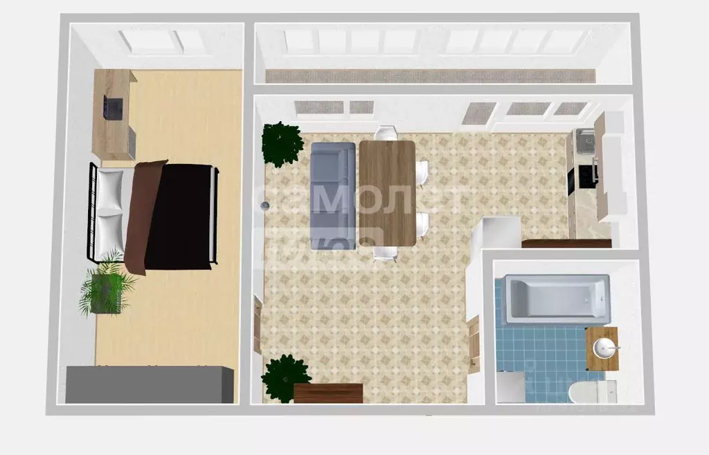 1-к кв. Московская область, Домодедово Западный мкр, ул. Лунная, 5к1 ... - Фото 2