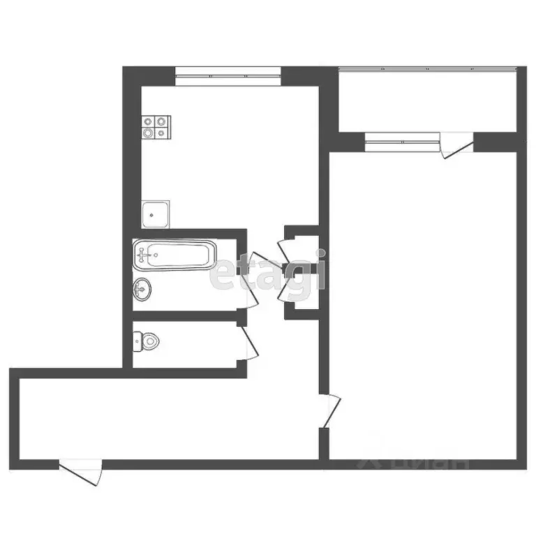 1-к кв. Мордовия, Саранск Севастопольская ул., 68 (33.0 м) - Фото 1