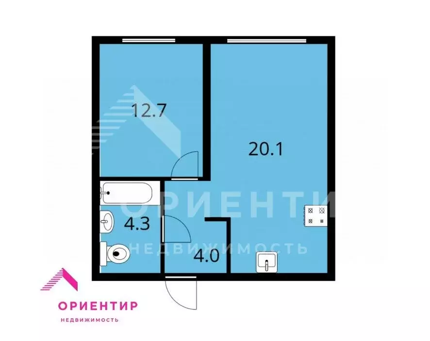 1-комнатная квартира: Екатеринбург, жилой район Солнечный (41.1 м) - Фото 0