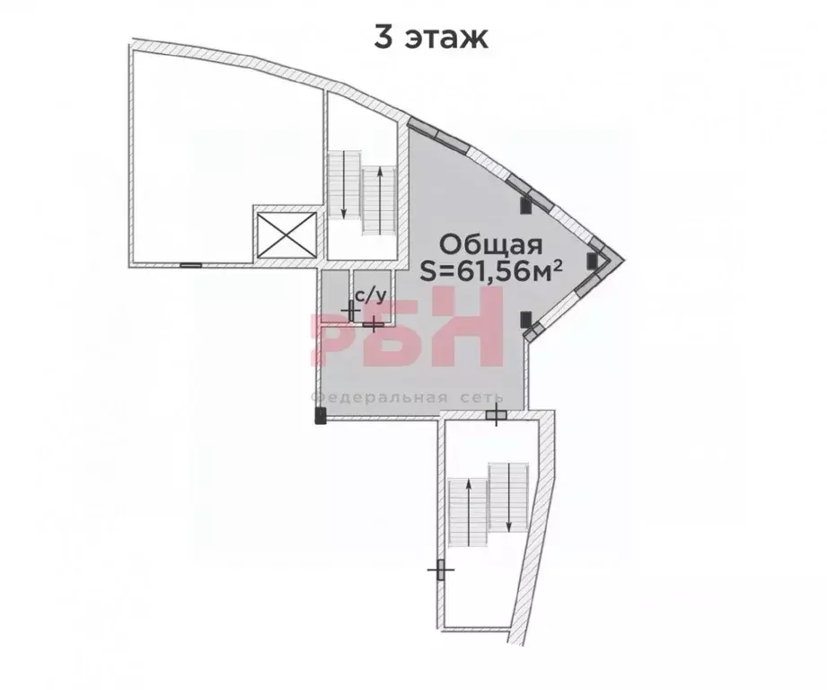 Офис в Тюменская область, Тюмень Профсоюзная ул., 56 (62 м) - Фото 1