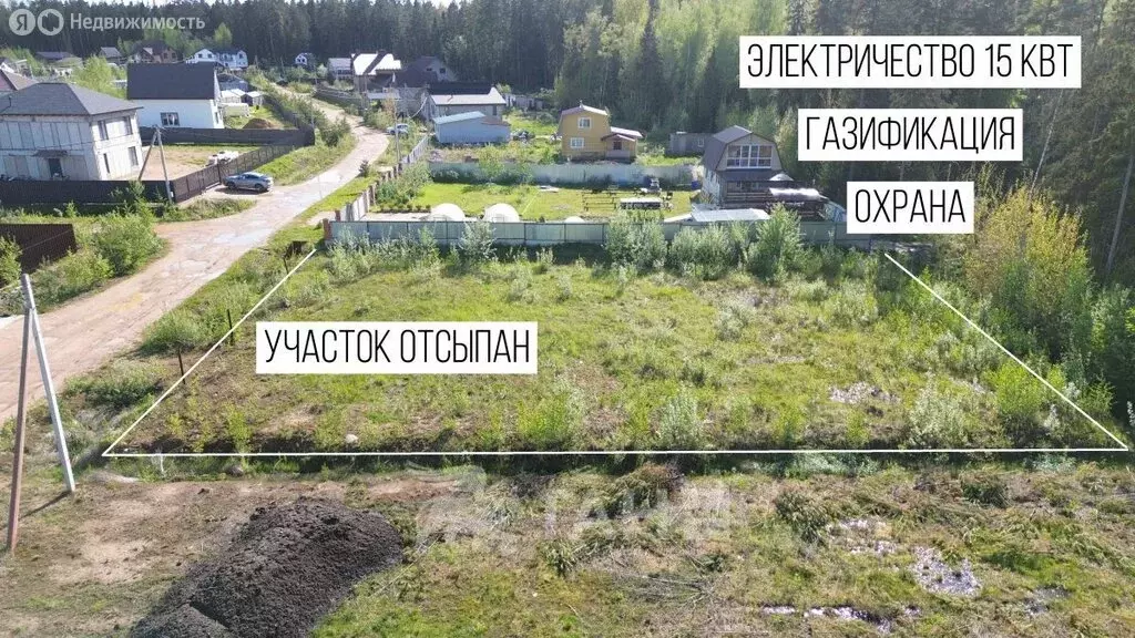 Участок в Сосновый Бор, коттеджный посёлок Медик (12 м) - Фото 1