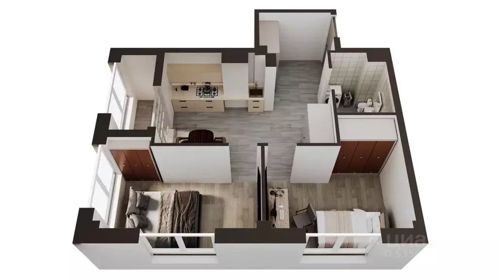 2-к кв. Сахалинская область, Анивский городской округ, с. Новотроицкое ... - Фото 1