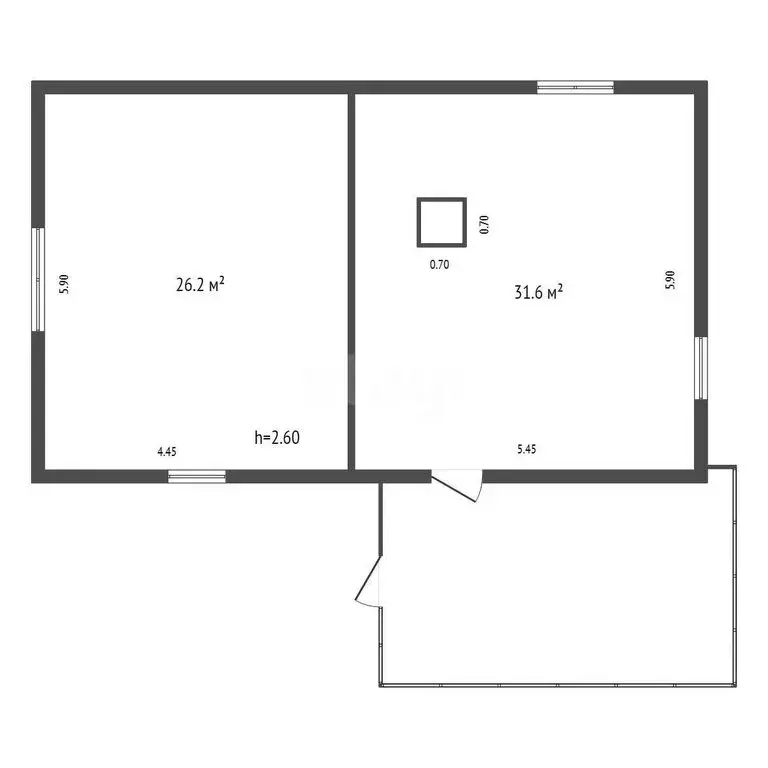 Дом в Канск, улица Рудакова (100.1 м) - Фото 1