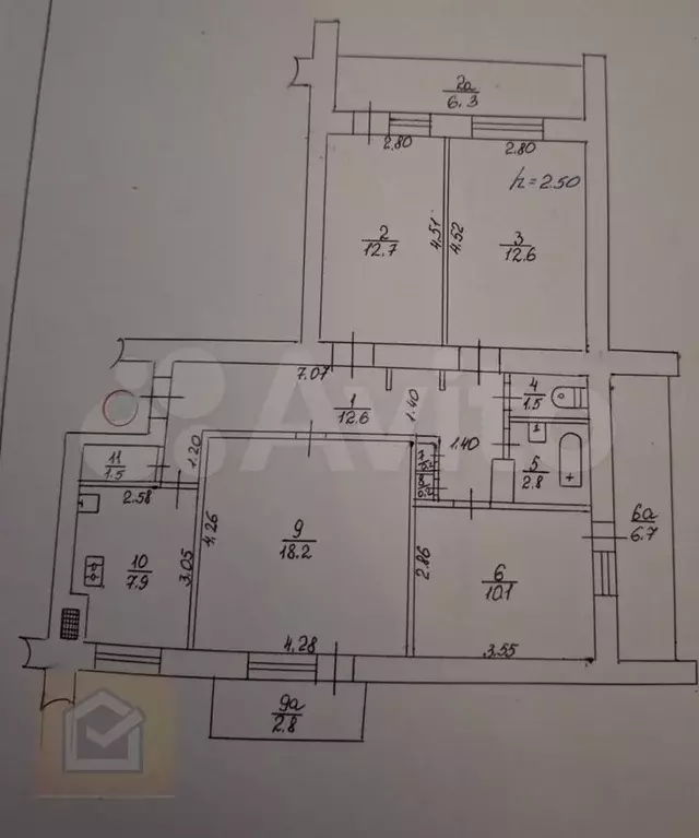 4-к. квартира, 80 м, 9/9 эт. - Фото 0