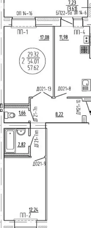 2-комнатная квартира: Йошкар-Ола, улица Йывана Кырли, 31В (57 м) - Фото 1