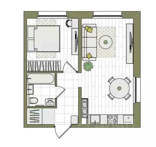 2-к кв. Кировская область, Киров ул. Чистопрудненская, 13А (39.3 м) - Фото 1