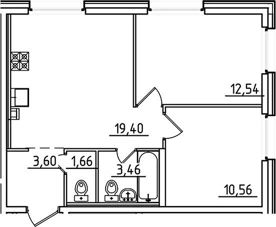 Продаётся 3-к квартира, 51.22 м - Фото 0