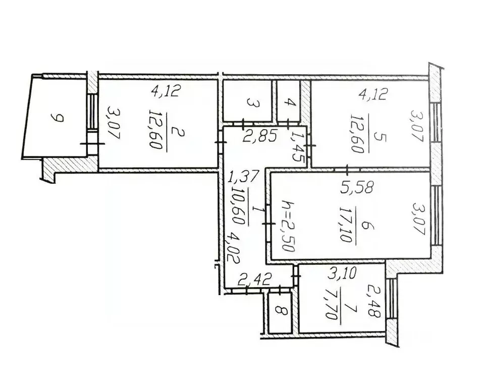 3-к кв. Чувашия, Чебоксары ул. Гузовского, 3 (69.5 м) - Фото 2