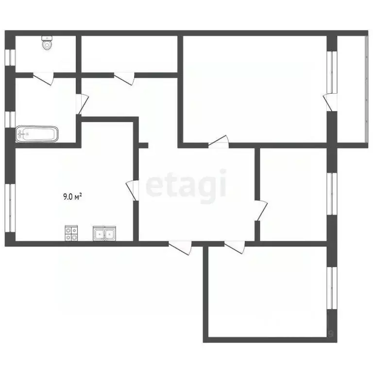 3-к кв. Архангельская область, Архангельск Средняя Маймакса мкр, ул. ... - Фото 1