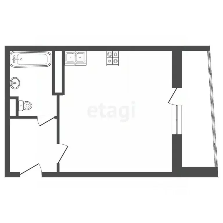 Студия Челябинская область, Челябинск ул. Братьев Кашириных, 115 (23.5 ... - Фото 2