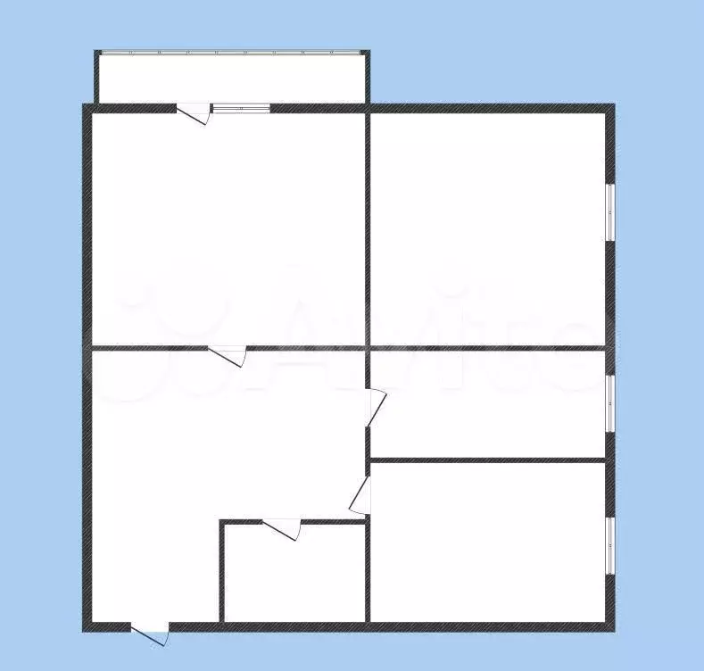 3-к. квартира, 49,5 м, 3/5 эт. - Фото 0