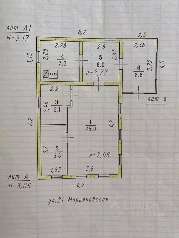 Дом в Омская область, Омск Порт-Артур мкр, ул. 21-я Марьяновская (53 ... - Фото 2
