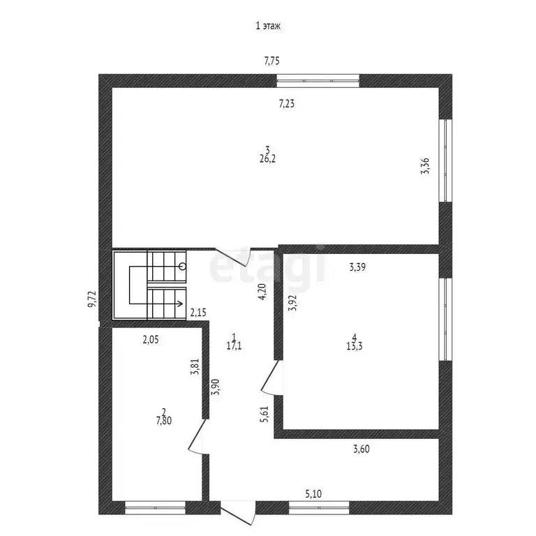 Дом в Шебекино, улица 50 лет Победы (130 м) - Фото 1