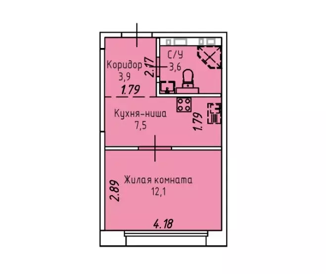 1-комнатная квартира: Иркутск, Култукская улица, 16 (27.1 м) - Фото 0