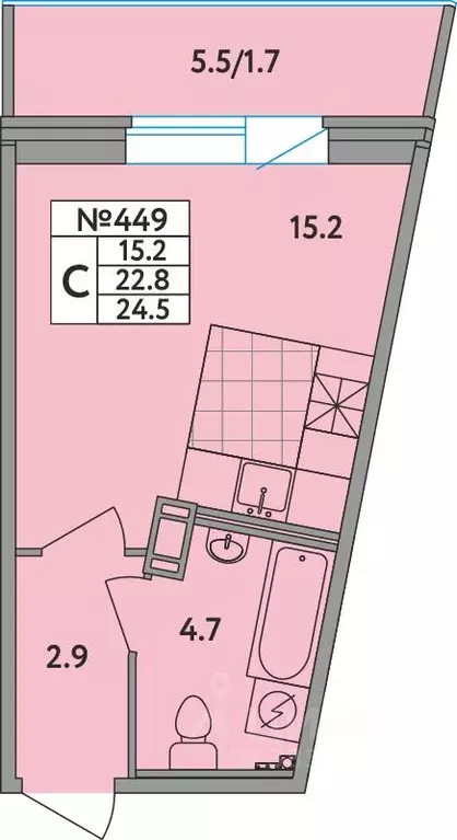 Студия Ленинградская область, Всеволожский район, д. Новое Девяткино ... - Фото 1
