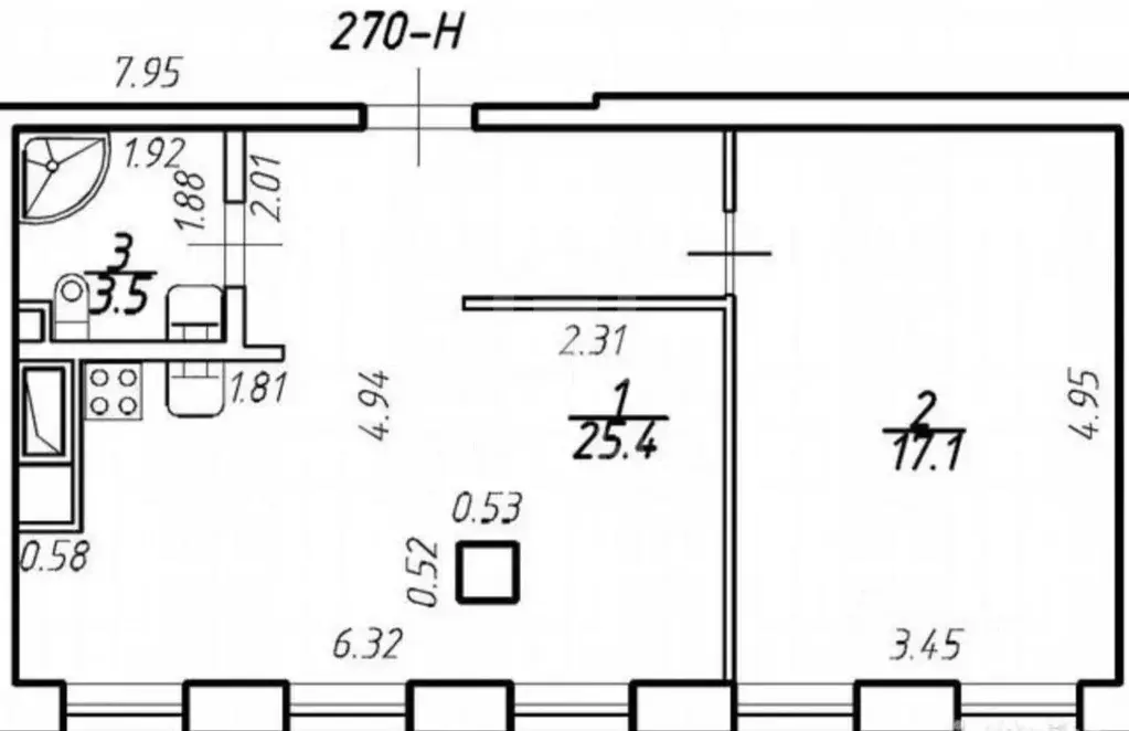 1-к кв. Санкт-Петербург ул. Академика Павлова, 7 (46.0 м) - Фото 2