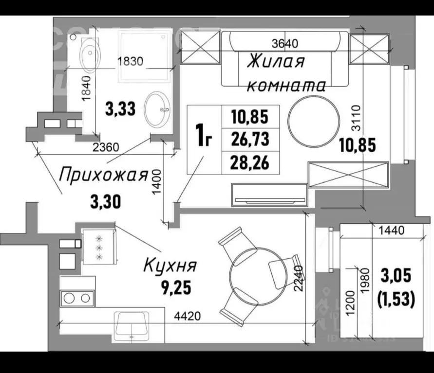 1-к кв. Ростовская область, Ростов-на-Дону Северный мкр, бул. ... - Фото 1