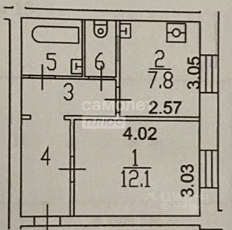 1-к кв. Москва ул. Гончарова, 13 (32.5 м) - Фото 1