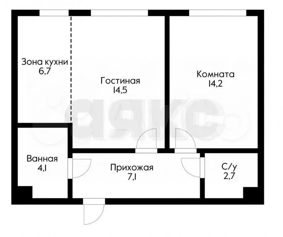 2-к. квартира, 48,1 м, 8/16 эт. - Фото 0