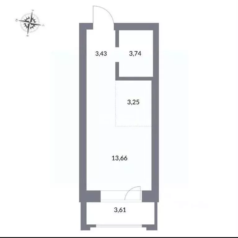 Квартира-студия: Новосибирск, улица Державина, 50 (27 м) - Фото 0