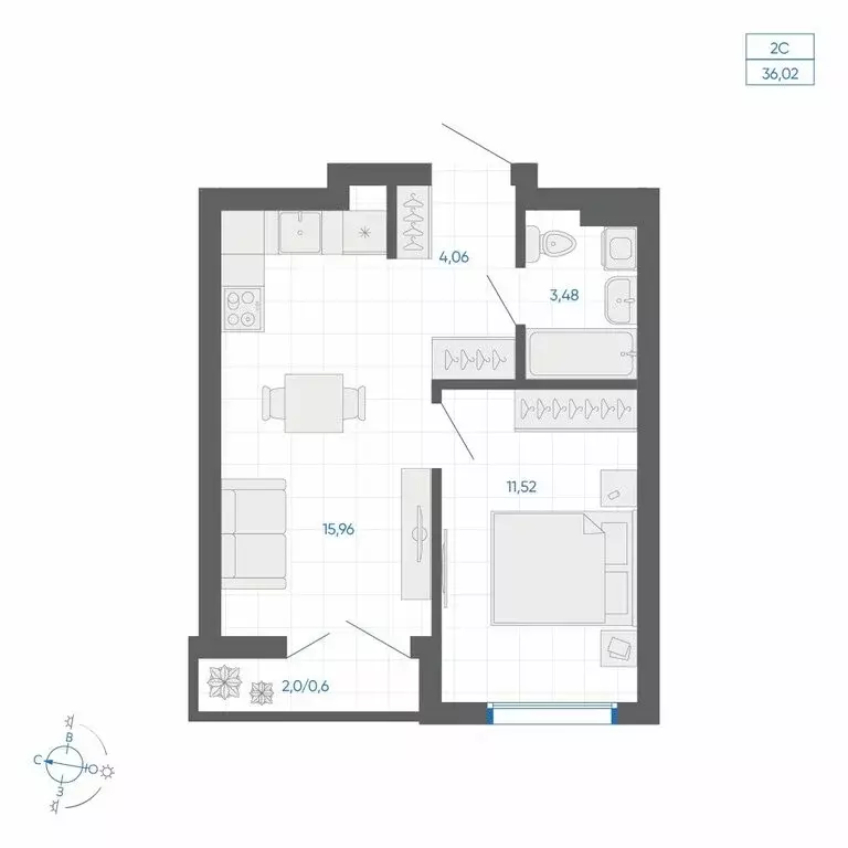 1-комнатная квартира: Челябинский городской округ, посёлок ... - Фото 2