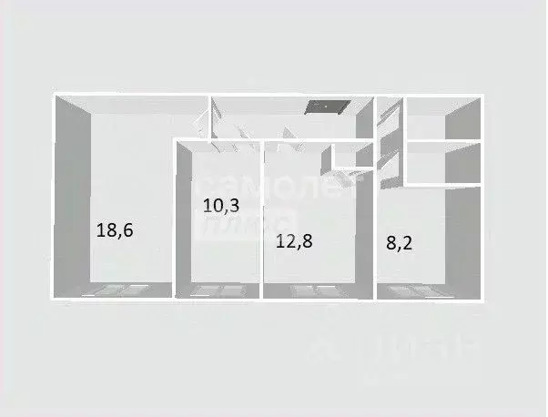 3-к кв. Санкт-Петербург ул. Маршала Тухачевского, 9 (61.5 м) - Фото 2