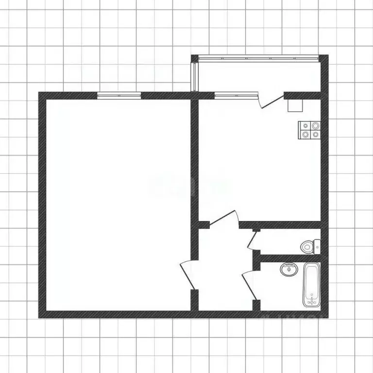1-к кв. Белгородская область, Белгород бул. Юности, 43 (39.0 м) - Фото 2