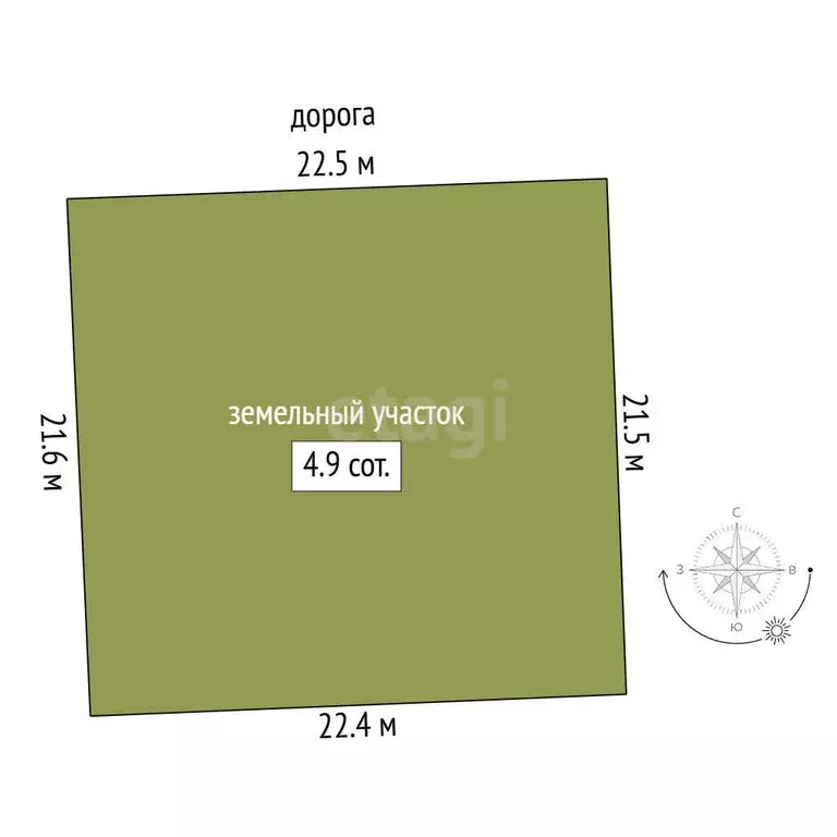 Участок в Миасс, Раздольная улица (4.86 м) - Фото 1