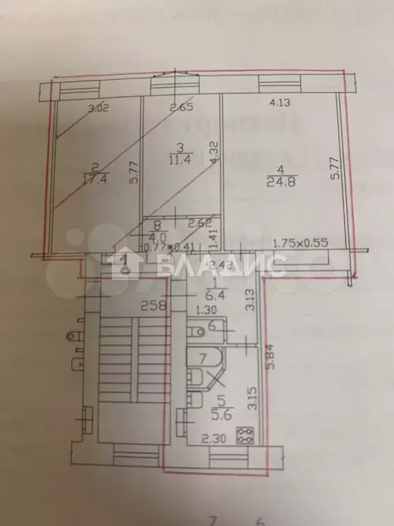 3-к. квартира, 71,9 м, 3/5 эт. - Фото 0