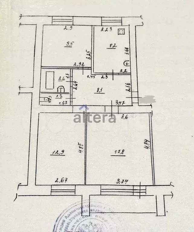 3-к. квартира, 60,4 м, 4/5 эт. - Фото 0
