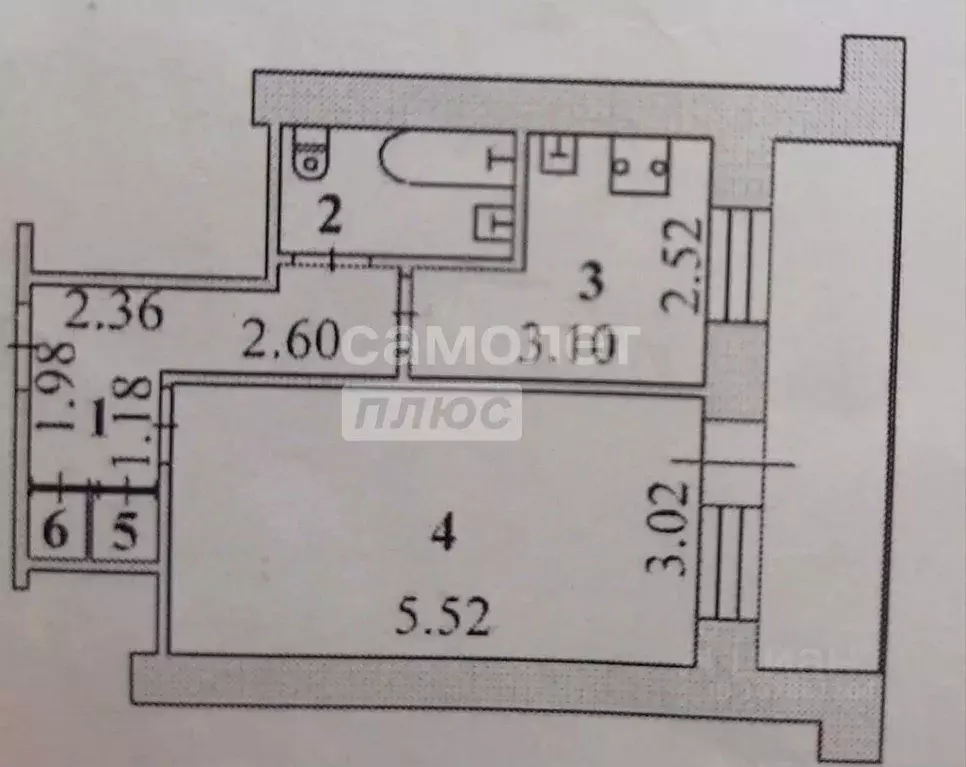 1-к кв. Липецкая область, Липецк Звездная ул., 3/4 (32.3 м) - Фото 2