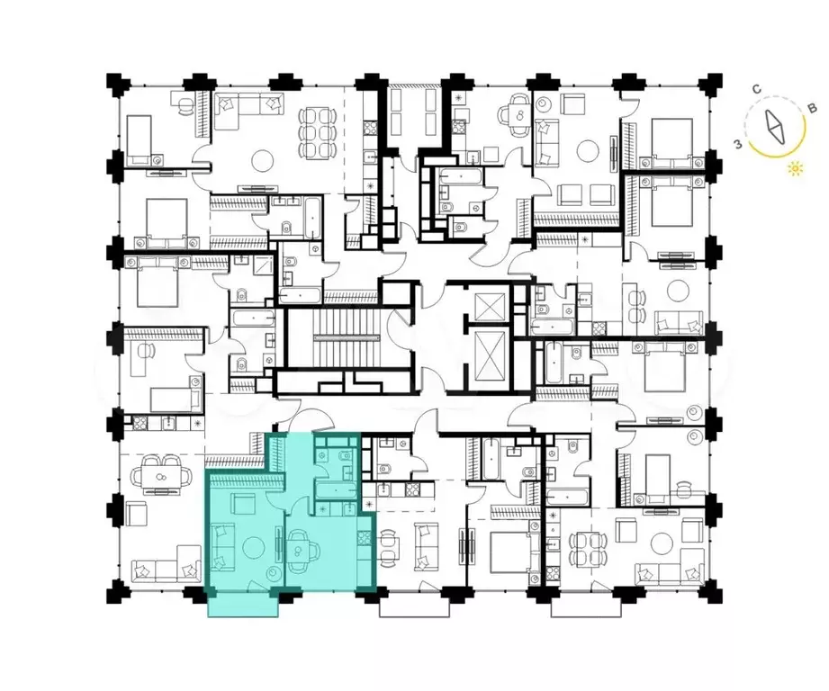 1-к. квартира, 35,5м, 18/21эт. - Фото 1