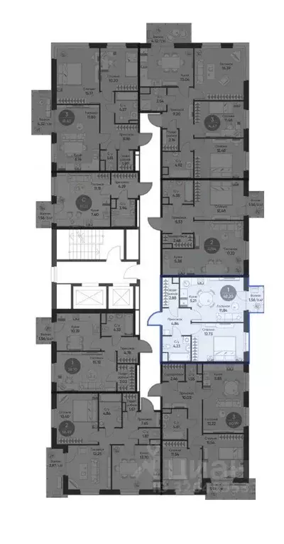 2-к кв. Татарстан, Казань ул. Гаврилова, 3А (41.73 м) - Фото 1