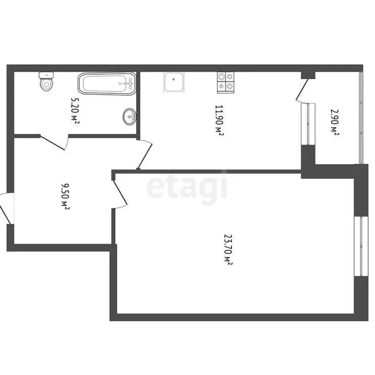 1-комнатная квартира: Тюмень, Вересковая улица, 11 (49.8 м) - Фото 1