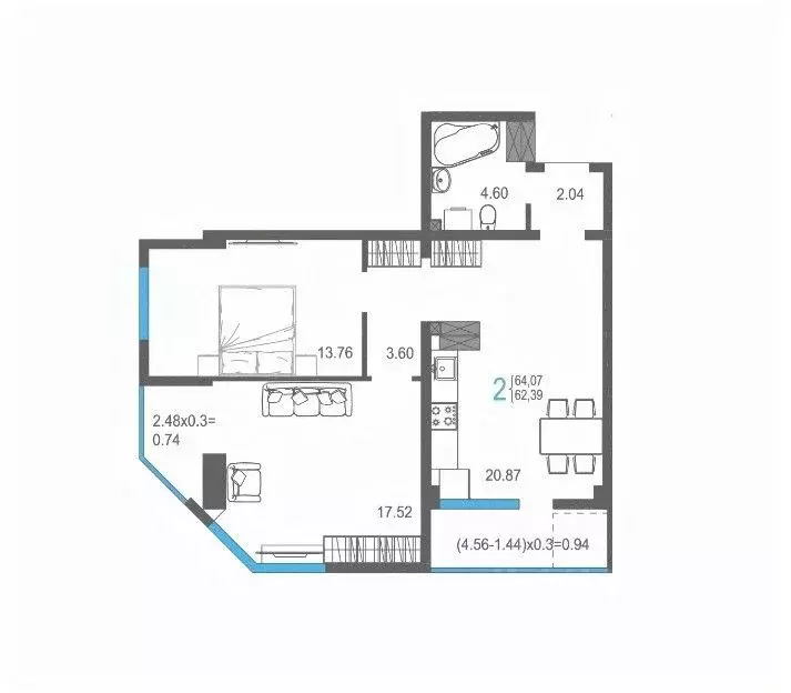 2-к кв. Крым, Ялта ул. Кирова, 155Ак1 (64.07 м) - Фото 1