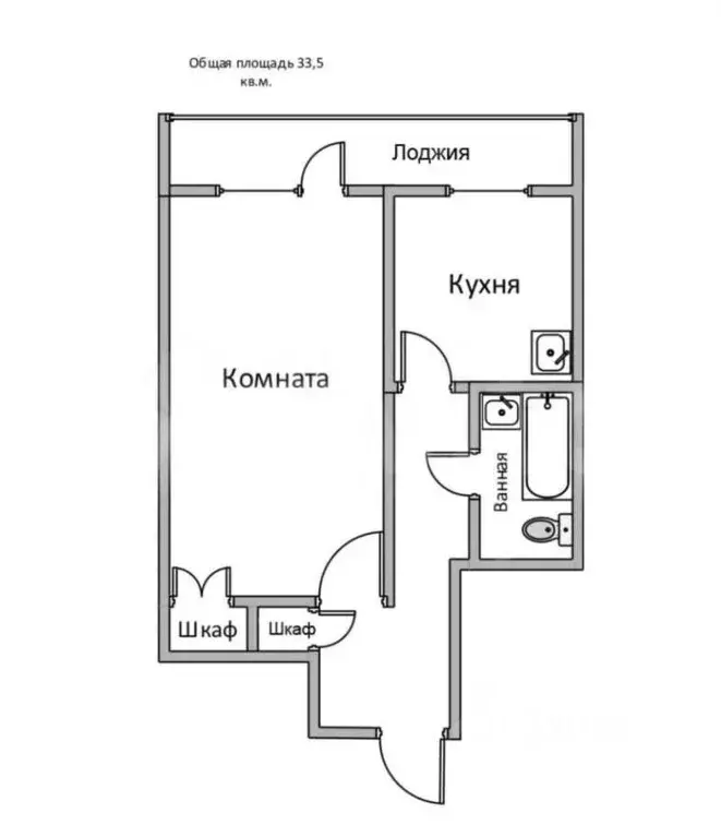 1-к кв. Свердловская область, Екатеринбург ул. Советская, 17 (31.9 м) - Фото 1