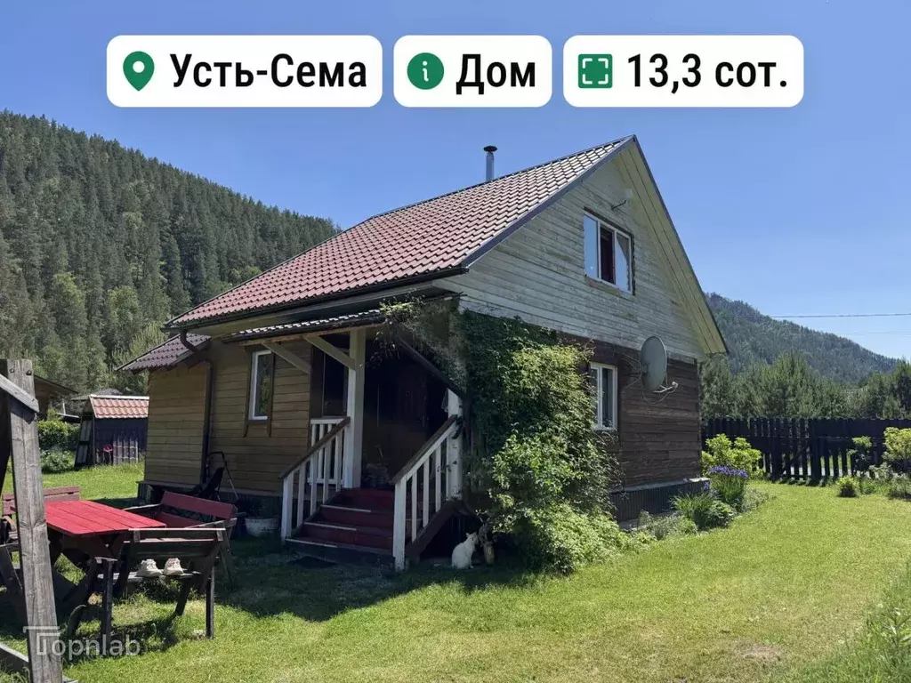 Дом в Алтай, Чемальский район, пос. Усть-Сема  (75 м) - Фото 1