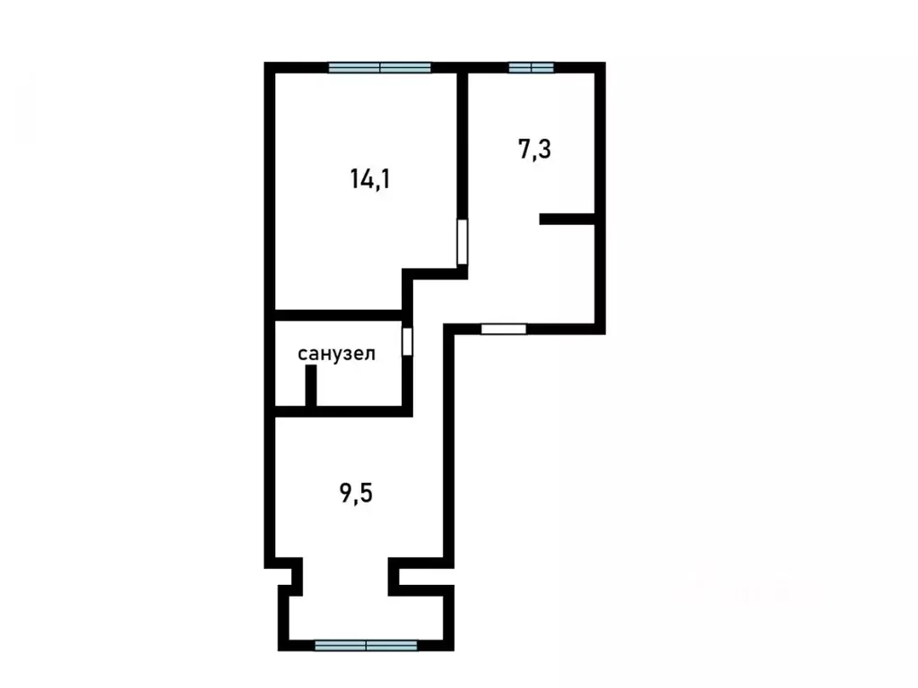 2-к кв. Томская область, Томск ул. Мичурина, 14А (46.3 м) - Фото 1