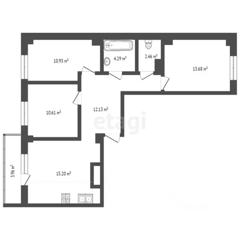 3-к кв. Тюменская область, Тюменский муниципальный округ, д. Патрушева ... - Фото 2