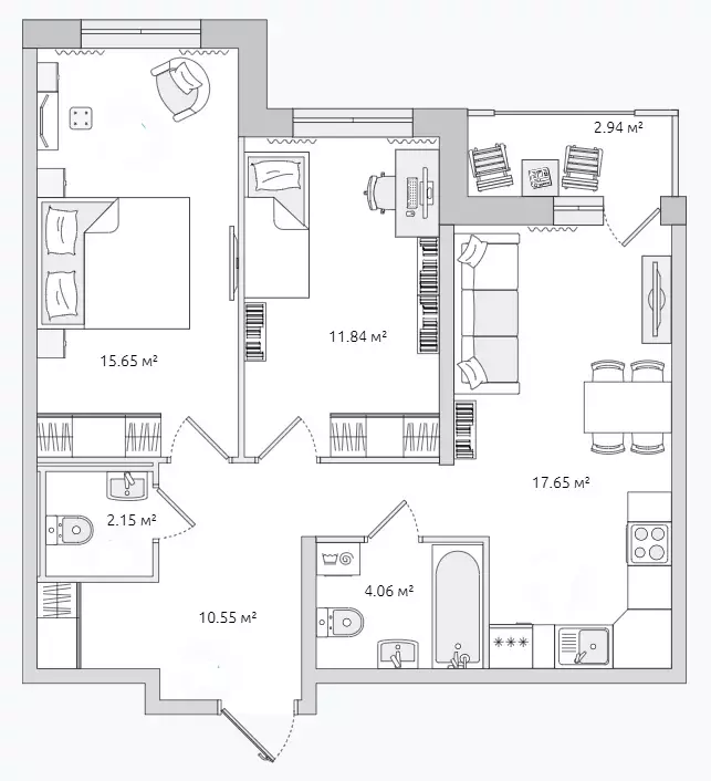 Продаётся 2-к квартира, 61 м - Фото 0