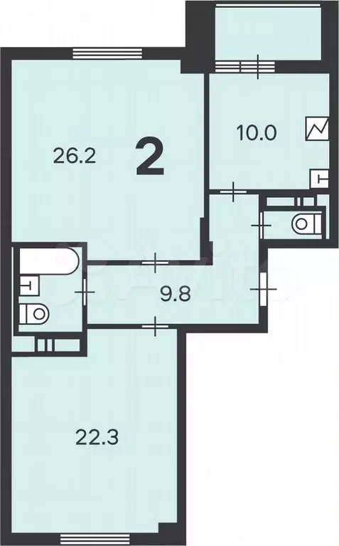 Аукцион: 2-к. квартира, 73,5 м, 18/26 эт. - Фото 0