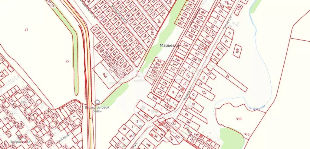 Участок в деревня Марьевка, Сосновая улица (8.4 м) - Фото 1