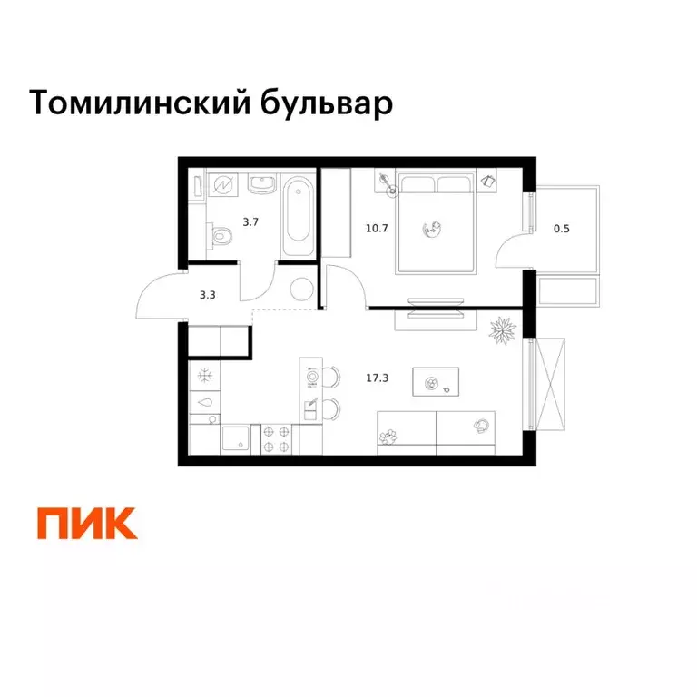 1-к кв. Московская область, Котельники Ковровый мкр, Томилинский ... - Фото 1